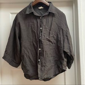 Women's Black Button-Up Shirt